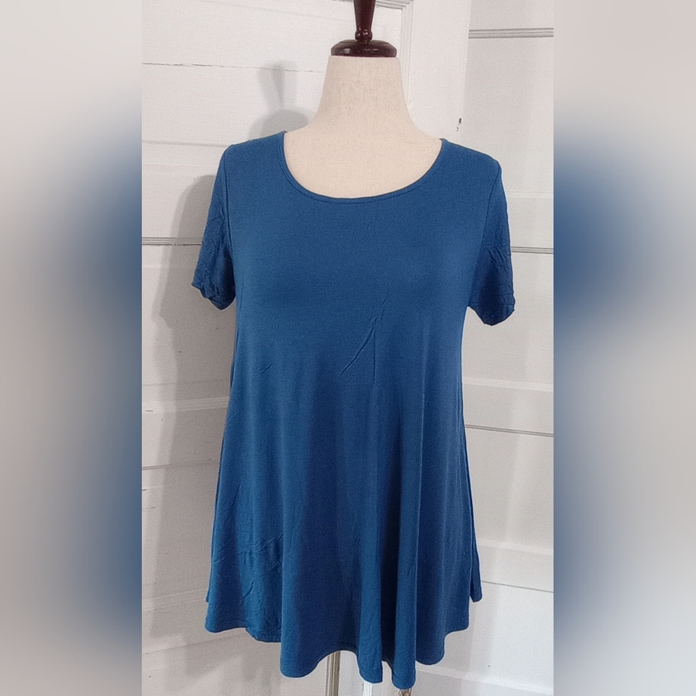 Womens Belaroi Blue Short Sleeve T-Shirt Dress Medium